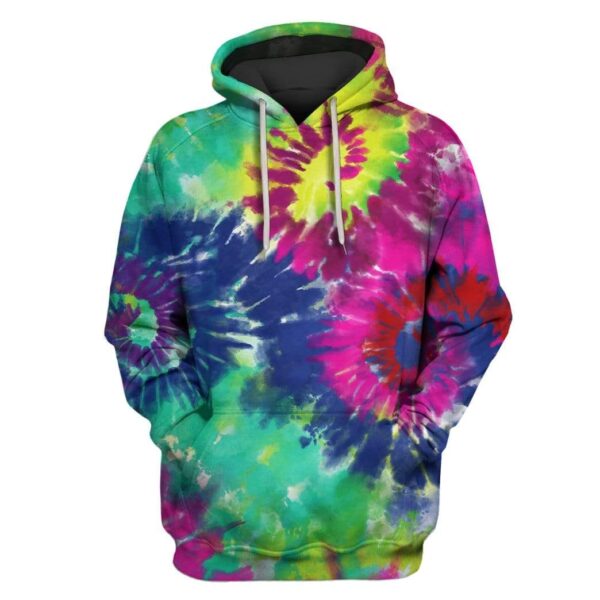 Colorful Tie dye Custom T-shirt - Hoodies Apparel HD-GH1106138 3D Custom Fleece Hoodies Hoodie S 