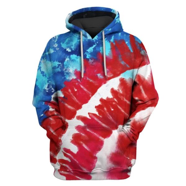 Colorful Tie dye Custom T-shirt - Hoodies Apparel HD-GH1106140 3D Custom Fleece Hoodies Hoodie S 