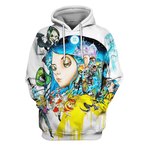 coraline and Ghost Town Hoodies - T-Shirts Apparel MV110215 3D Custom Fleece Hoodies Hoodie S 