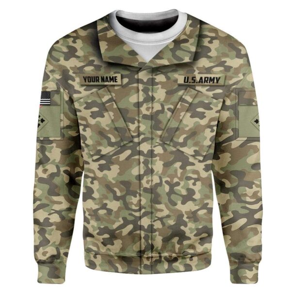 Cosplay 4th Infantry Division Uniform Custom Name T-Shirts Hoodies Apparel HD-AT1401205 3D Custom Fleece Hoodies Long Sleeve S