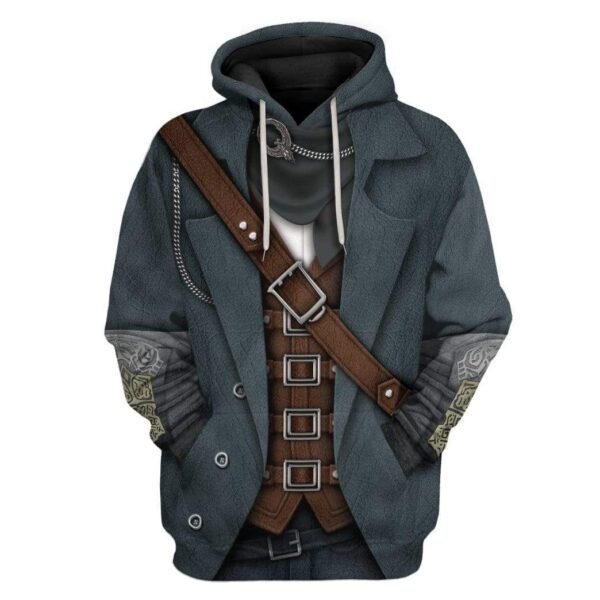 Cosplay Bloodborne Hunter Custom T-Shirts Hoodies Apparel CO-DT0901202 3D Custom Fleece Hoodies Hoodie S 