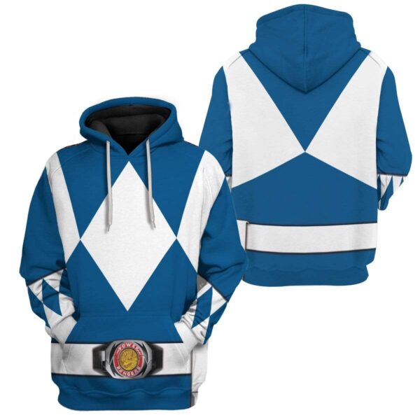 Cosplay Blue Power Ranger Custom T-Shirts Hoodies Apparel HD-QM0102204 3D Custom Fleece Hoodies 
