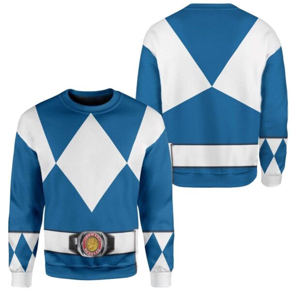 Cosplay Blue Power Ranger Custom T-Shirts Hoodies Apparel HD-QM0102204 3D Custom Fleece Hoodies 