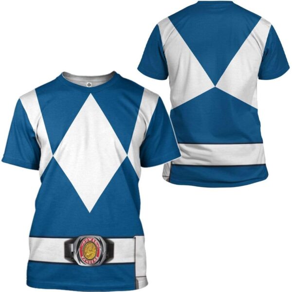 Cosplay Blue Power Ranger Custom T-Shirts Hoodies Apparel HD-QM0102204 3D Custom Fleece Hoodies 