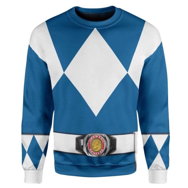 Cosplay Blue Power Ranger Custom T-Shirts Hoodies Apparel HD-QM0102204 3D Custom Fleece Hoodies Long Sleeve S