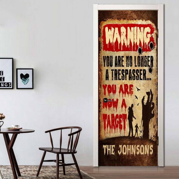 Gearhumans 3D You Are Now A Target Halloween Custom Name Door Stickers