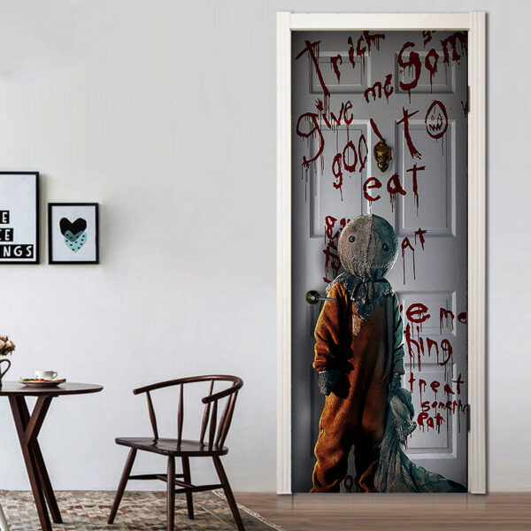 Gearhumans 3D Trick Or Treat Custom Door Sticker