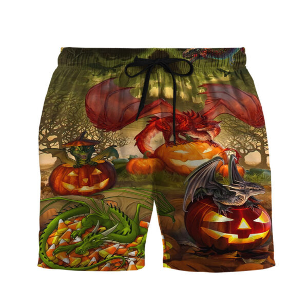 Gearhumans 3D Spooky Dragon Halloween Custom Men Short