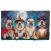 Gearhumans 3D English Bulldog Halloween Custom Doormat
