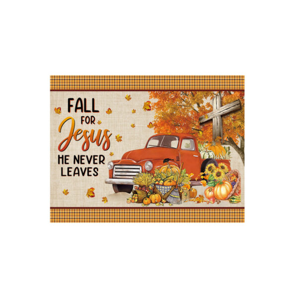 Gearhumans 3D Fall For Jesus He Never Leaves Halloween Custom Yard Sign