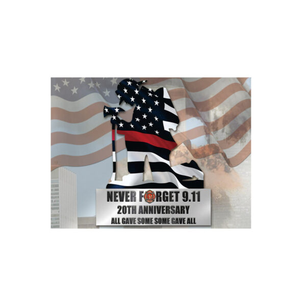 Gearhumans 3D Firefighter Patriot Day Never Forget Custom Yard Sign