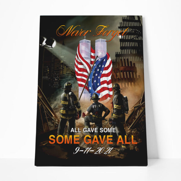 Gearhumans 3D Firefighter Patriot Day Custom Canvas