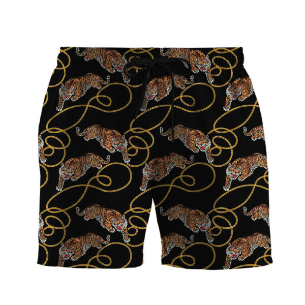 Gearhumans 3D Tiger Line Tropical Custom Hawaii Short
