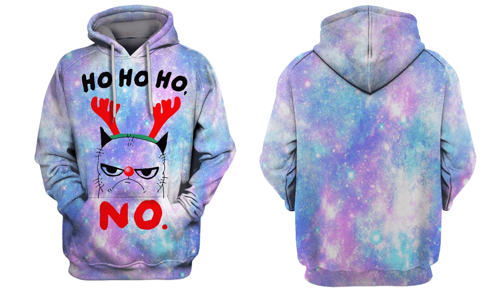 Gearhuman 2D Cat Galaxy Hoodies - T-Shirt Apparel HD-PET101109 3D Custom Fleece Hoodies