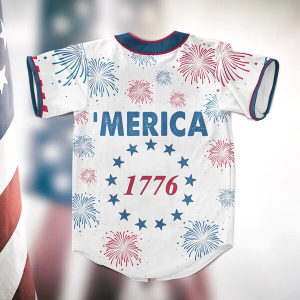 Gearhuman 3D 1776 Patriotic USA Custom Jersey Shirt GW0107218 Jersey Shirt 