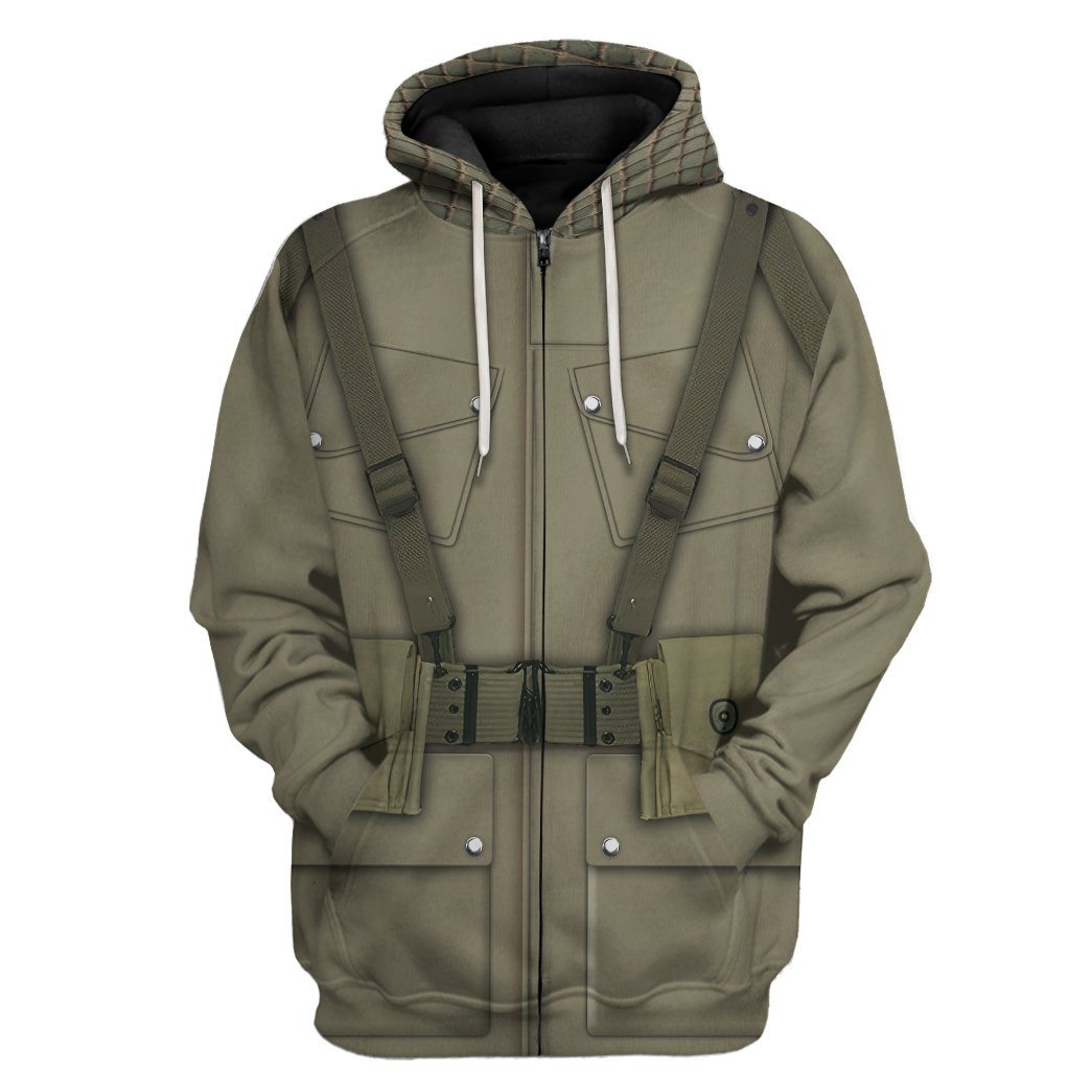 Gearhuman 3D 82nd Airborne Soldier Tshirt Hoodie Apparel GK071212 3D Apparel Zip Hoodie S