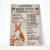Gearhuman 3D A Basenji House Rules Canvas GK040223 Canvas 1 Piece Non Frame M