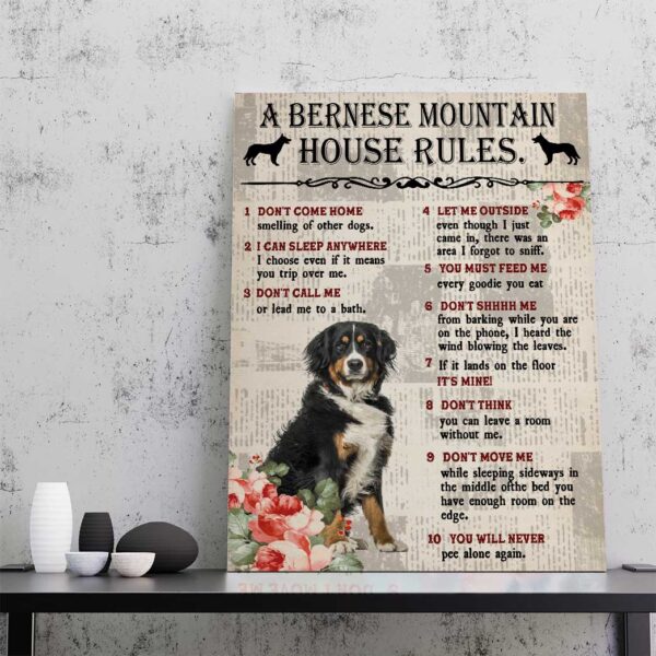 Gearhuman 3D A Bernese Mountain House Rules Canvas GK040221 Canvas