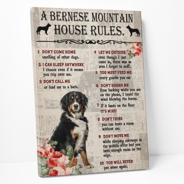 Gearhuman 3D A Bernese Mountain House Rules Canvas GK040221 Canvas