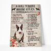 Gearhuman 3D A Bull Terrier House Rules Canvas GK04022 Canvas 1 Piece Non Frame M