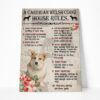 Gearhuman 3D A Cardigan Welsh Corgi House Rules Canvas GK040219 Canvas 1 Piece Non Frame M