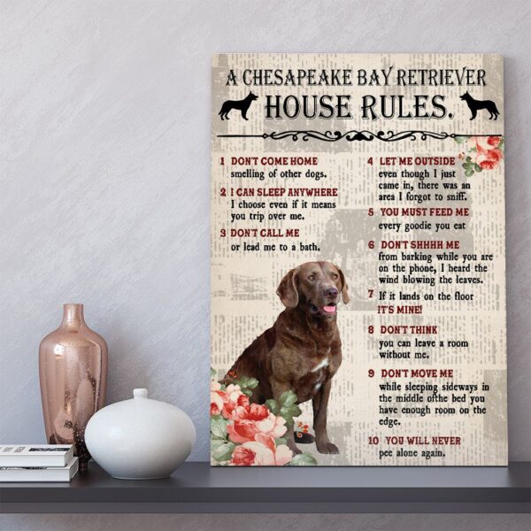Gearhuman 3D A Chesapeake Bay Retriever House Rules Canvas GK040217 Canvas
