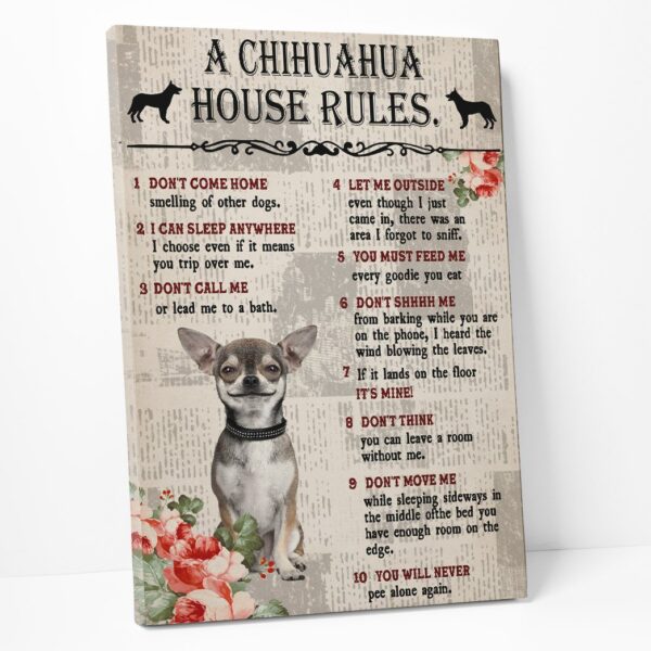 Gearhuman 3D A Chihuahua House Rules Canvas GK040210 Canvas