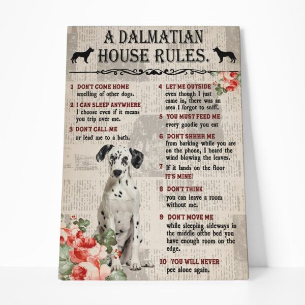 Gearhuman 3D A Dalmatian House Rules Canvas GK040216 Canvas 1 Piece Non Frame M