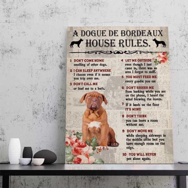 Gearhuman 3D A Dogue de Bordeaux House Rules Canvas GK040241 Canvas