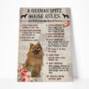 Gearhuman 3D A German Spitz House Rules Canvas GK040246 Canvas 1 Piece Non Frame M