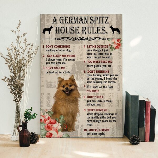 Gearhuman 3D A German Spitz House Rules Canvas GK040246 Canvas