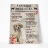 Gearhuman 3D A Havanese House Rules Canvas GK040258 Canvas 1 Piece Non Frame M