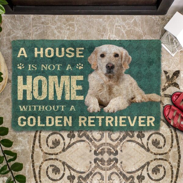 Gearhuman 3D A House Is Not A Home Golden Retrievers Dog Doormat GV290115 Doormat