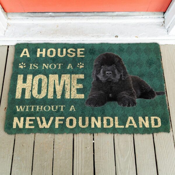 Gearhuman 3D A House Is Not A Home Newfoundland Dog Doormat GV01021 Doormat