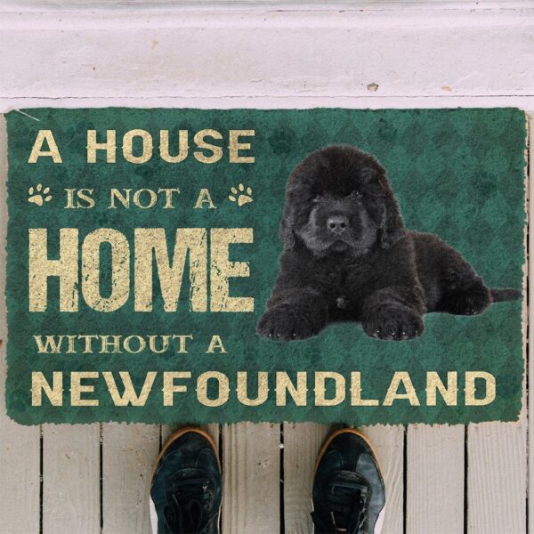 Gearhuman 3D A House Is Not A Home Newfoundland Dog Doormat GV01021 Doormat