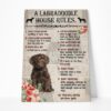Gearhuman 3D A Labradoodle House Rules Canvas GK040232 Canvas 1 Piece Non Frame M