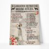 Gearhuman 3D A Labrador Retriever House Rules Canvas GK04024 Canvas 1 Piece Non Frame M