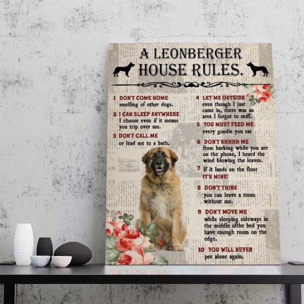 Gearhuman 3D A Leonberger House Rules Canvas GK040244 Canvas