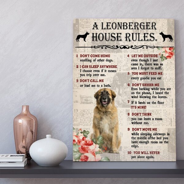 Gearhuman 3D A Leonberger House Rules Canvas GK040244 Canvas