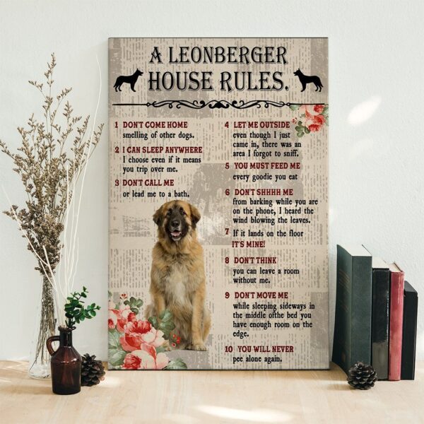 Gearhuman 3D A Leonberger House Rules Canvas GK040244 Canvas
