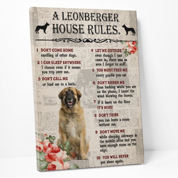 Gearhuman 3D A Leonberger House Rules Canvas GK040244 Canvas