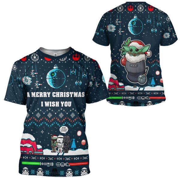 Gearhuman 3D A Merry Christmas I Wish You Custom Tshirt Hoodie Apparel CW29106 3D Apparel 
