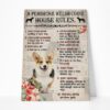 Gearhuman 3D A Pembroke Welsh Corgi House Rules Canvas GK04026 Canvas 1 Piece Non Frame M