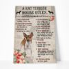 Gearhuman 3D A Rat Terrier House Rules Canvas GK040255 Canvas 1 Piece Non Frame M
