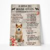 Gearhuman 3D A Shiba Inu House Rules Canvas GK040266 Canvas 1 Piece Non Frame M