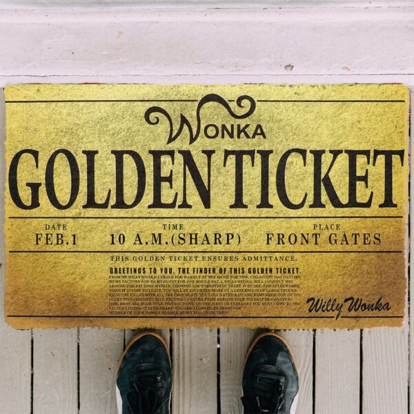 Gearhuman 3D A Top Chocolate Factory Visit Ticket Doormat ZK1006218 Doormat