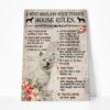 Gearhuman 3D A West Highland White Terrier House Rules Canvas GK040253 Canvas 1 Piece Non Frame M