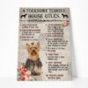 Gearhuman 3D A Yorkshire Terrier House Rules Canvas GK040252 Canvas 1 Piece Non Frame M