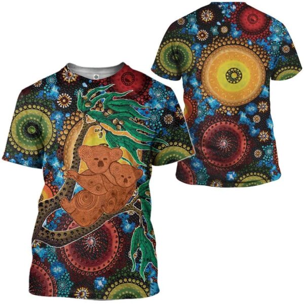 Gearhuman 3D Aboriginal Koala Custom T-Shirts Hoodie Apparel GT15024 3D Custom Fleece Hoodies 