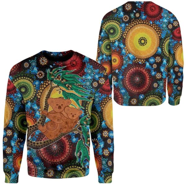 Gearhuman 3D Aboriginal Koala Custom T-Shirts Hoodie Apparel GT15024 3D Custom Fleece Hoodies 